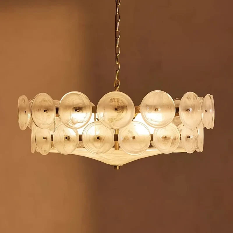 Afralia™ Glass Chandelier Pendant Lights for Luxury Living Rooms