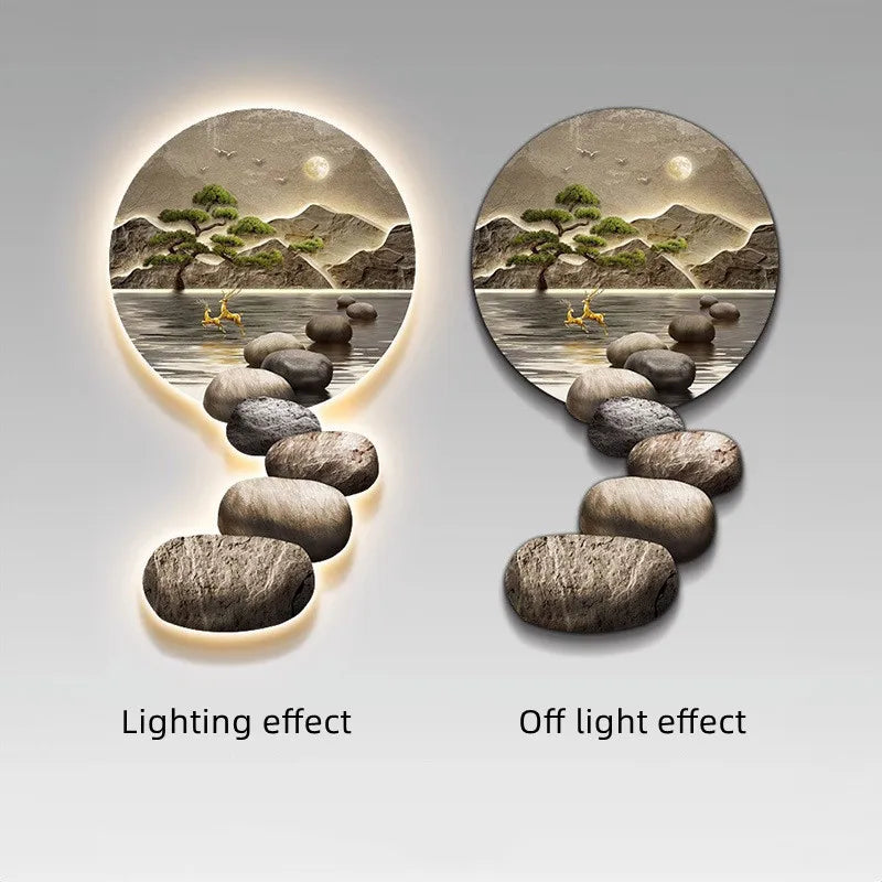 Afralia™ Crystal Ceramic LED Wall Lamp for Modern Wall Decor in Living Room Bedroom Office