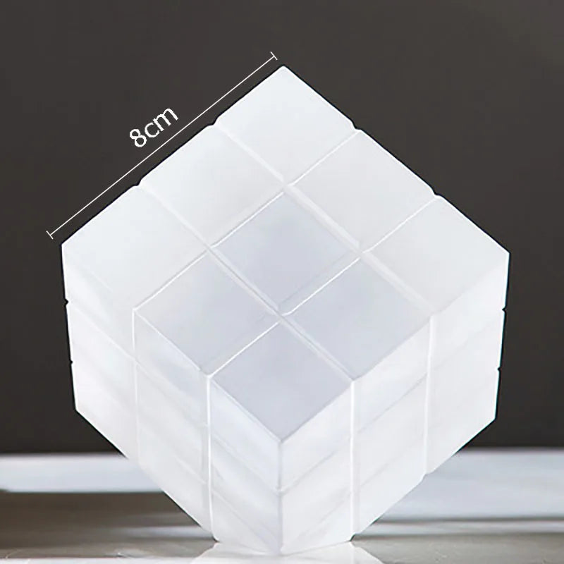 Afralia™ Crystal Magic Cube Desk Ornament Sculpture DecorationCrafts