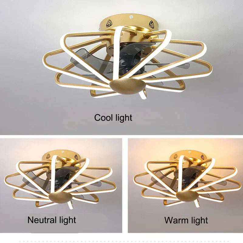 Afralia™ Bladeless Ceiling Fan with Dimmable LED Lights and Remote - Reversible Timing, Modern Design