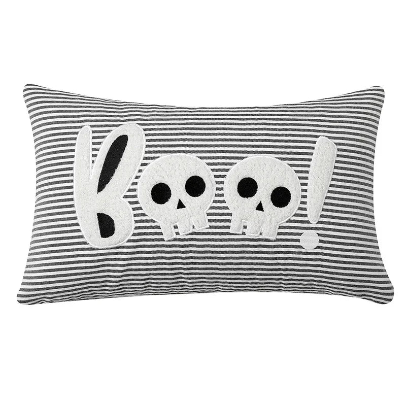 Afralia™ Halloween Ghost Embroidery Pillow for Cozy Living Room Sofa Rest