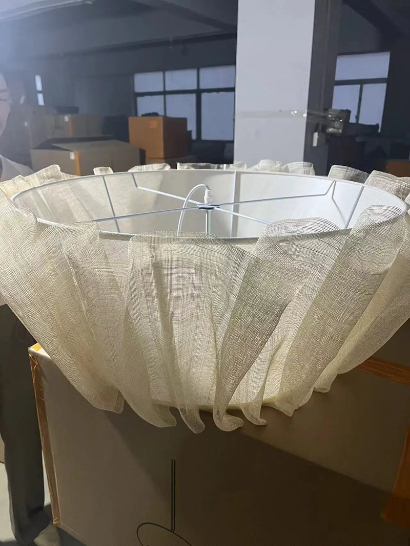 Afralia™ Creamy White Fabric Pendant Light for Dining Room, Handmade Nordic Minimalism Design