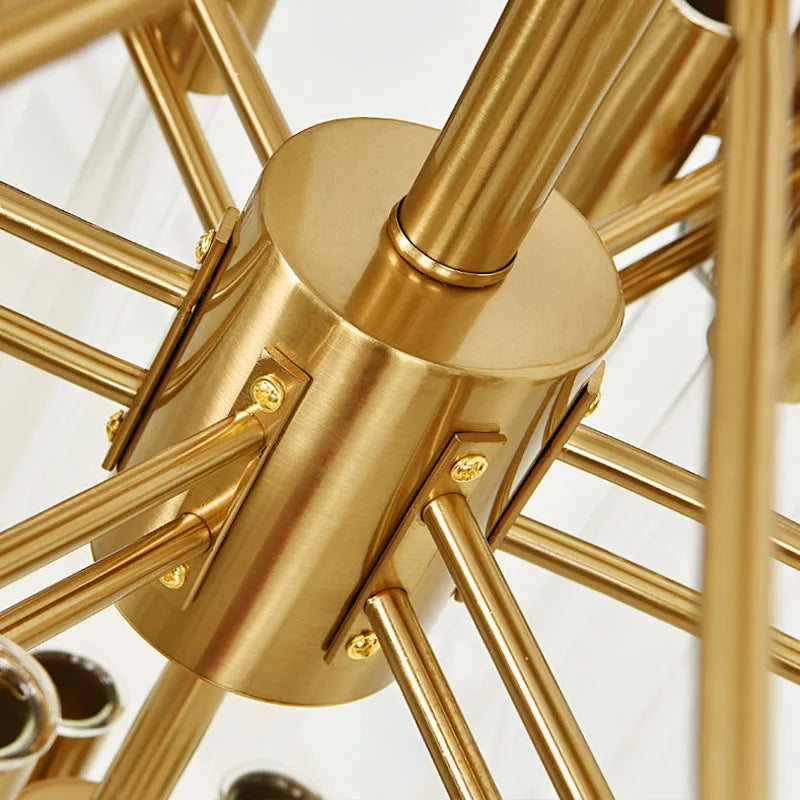 Afralia™ Golden Iron Crystal Chandelier for Luxury Ceiling Lighting