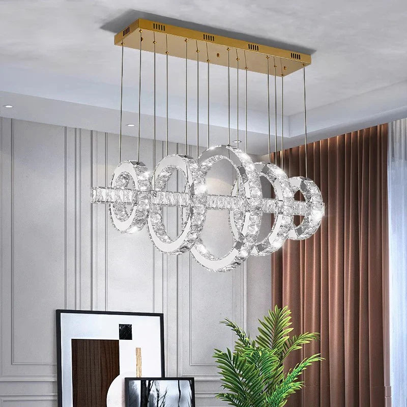 Afralia™ LED Chandeliers for Living Room Dining Room Modern Hanging Light Fixtures