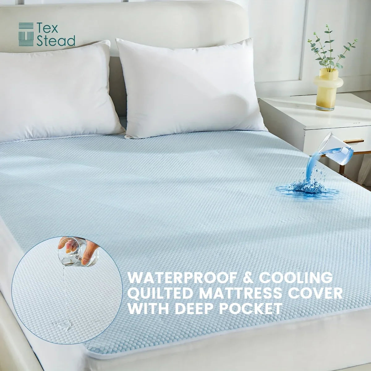 Afralia™ Soft Cooling Mattress Topper, Waterproof Fitted Sheet - Luxurious & Deep Pocket