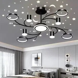 Afralia™ Nordic Starry Sky Dimmable LED Ceiling Chandelier for Home Decor Lighting