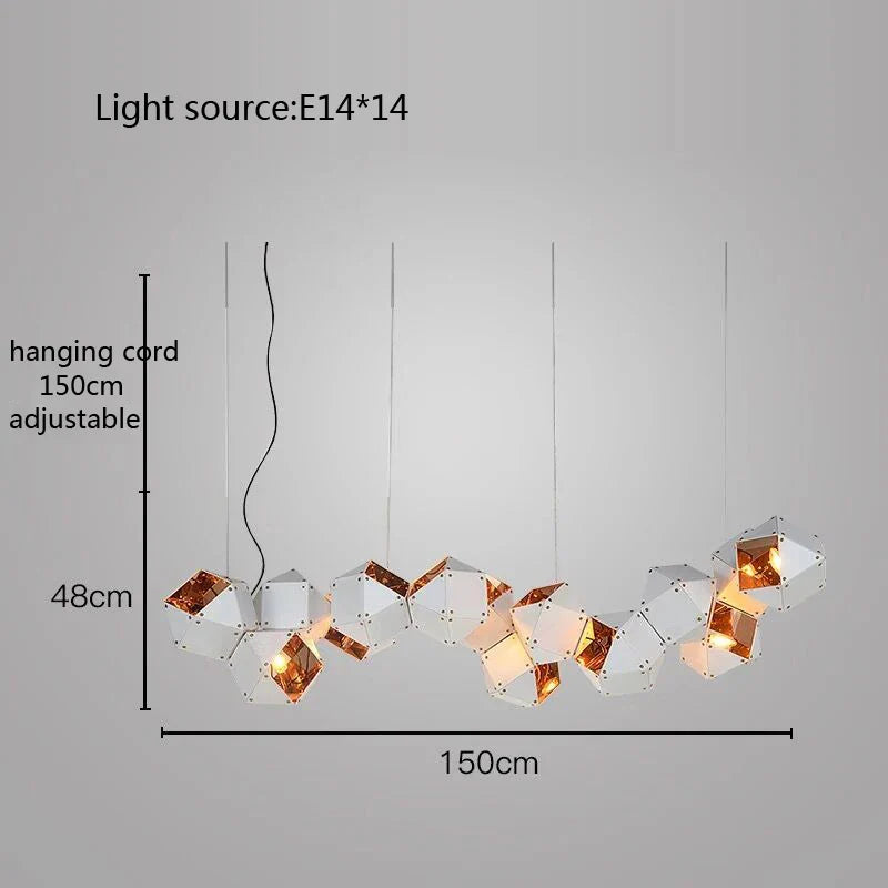 Afralia™ Cube LED Pendant Light: Art Deco Hanging Lamp for All-Match Style