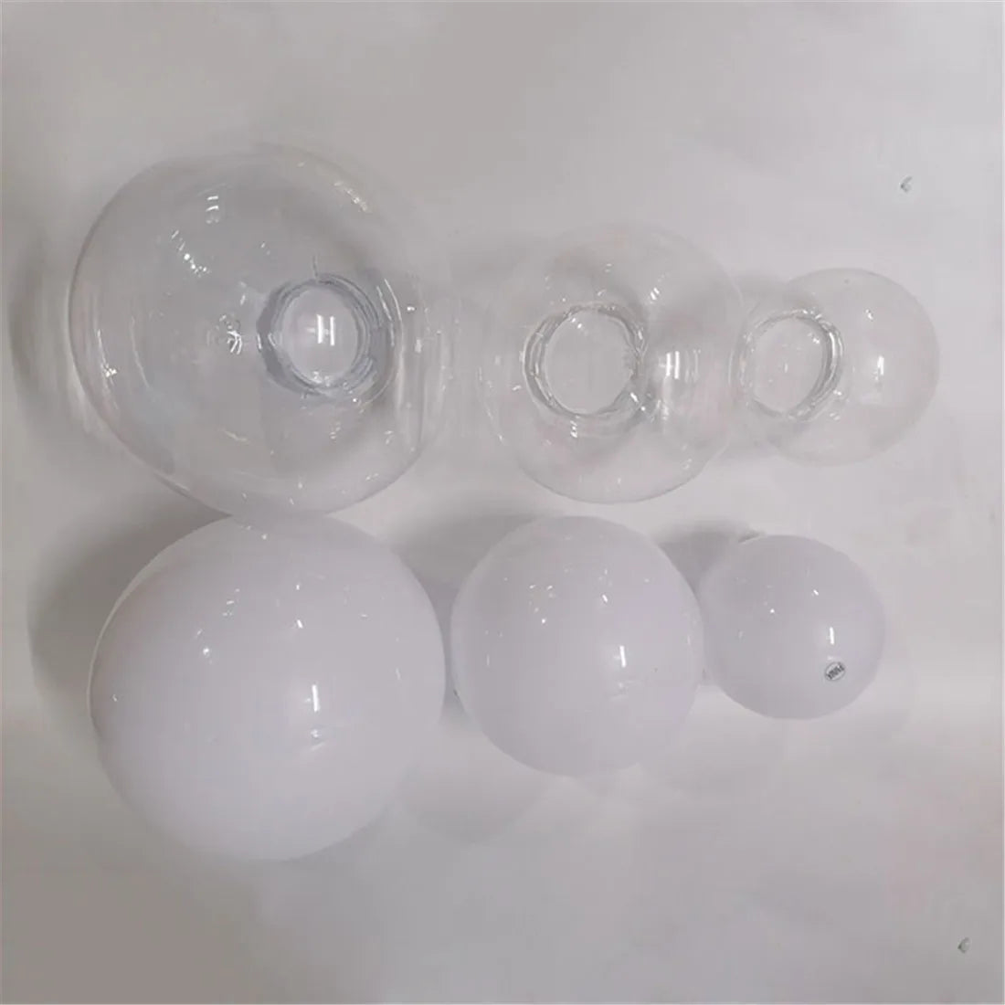 Afralia™ Clear Acrylic Lampshade for Post Pillar Lamp, 9.5cm Opening, D15cm-D25cm