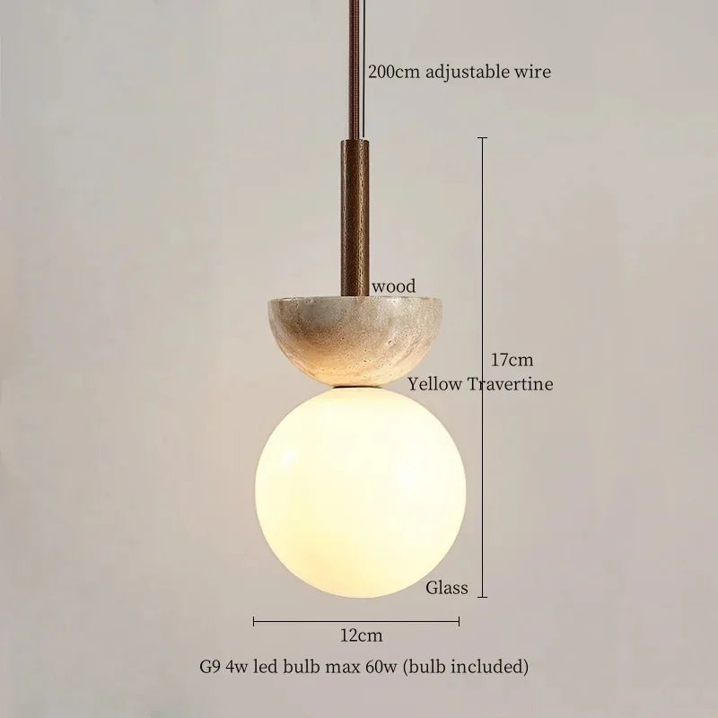 Afralia™ White Glass Ball LED Pendant Lights Nordic Modern Hanging Lamp