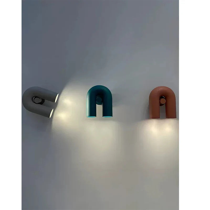 Afralia™ U-Shaped Adjustable Wall Lamp for Bedroom, Staircase, and Balcony