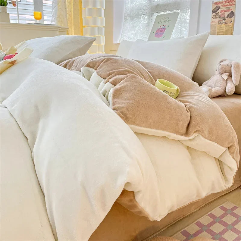 Afralia™ Winter Warmth Dual-Use Cashmere Blanket & Fleece Quilt Cover