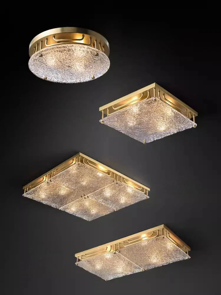 Afralia™ Water Ripple Glass Chandelier: Modern Luxury for Living Room, Bedroom, or Hall Decor