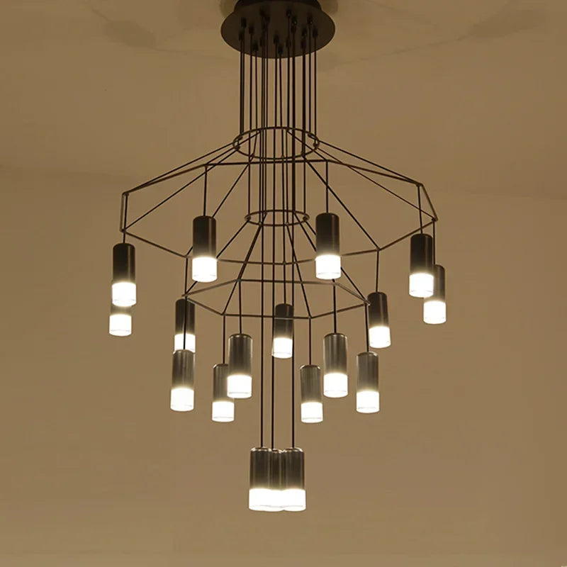 Modern Iron Art DIY Pendant Lamp with 5W G9 LED Bulb - Afralia™