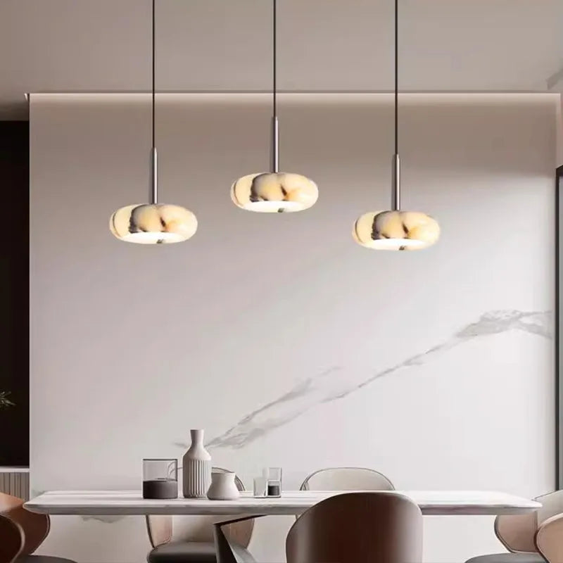 Marble Pendant Chandelier for Bedroom, Living, Dining Room - Afralia™ Luxe Hanging Light