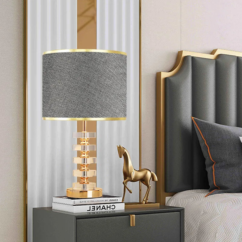 Afralia™ Crystal Table Lamp: Elegant Modern American Style for Living Room Bedroom