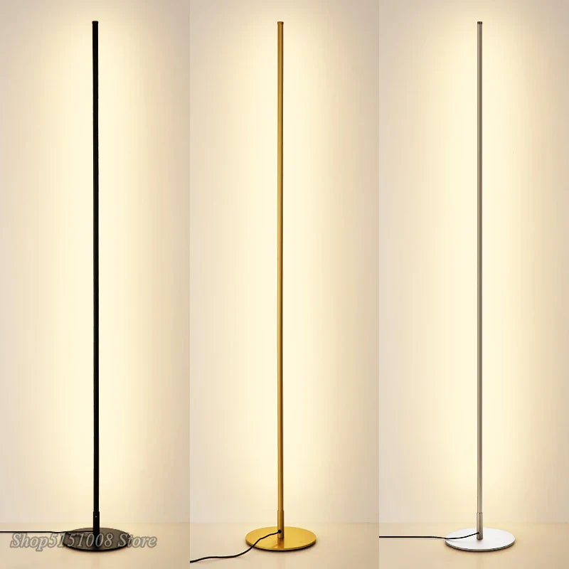 Afralia™ Nordic Minimalist LED Floor Lamp - Black Metal Standing Lamp for Living Room