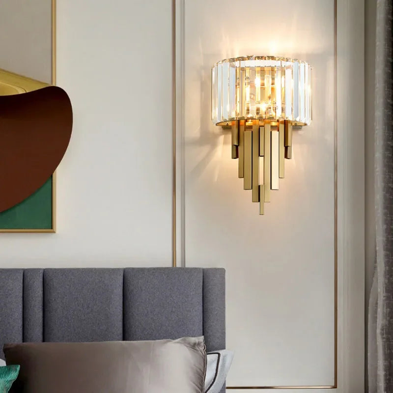 Afralia™ Crystal Wall Sconce Light: Nordic Luxury for Living Room, Corridor, Hall
