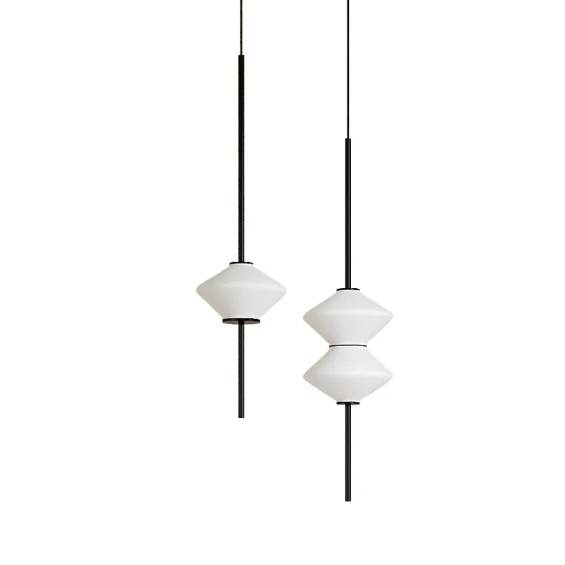 Afralia™ Modern White Glass LED Pendant Lamp - Adjustable Metal Wire, Gold/Black Finish