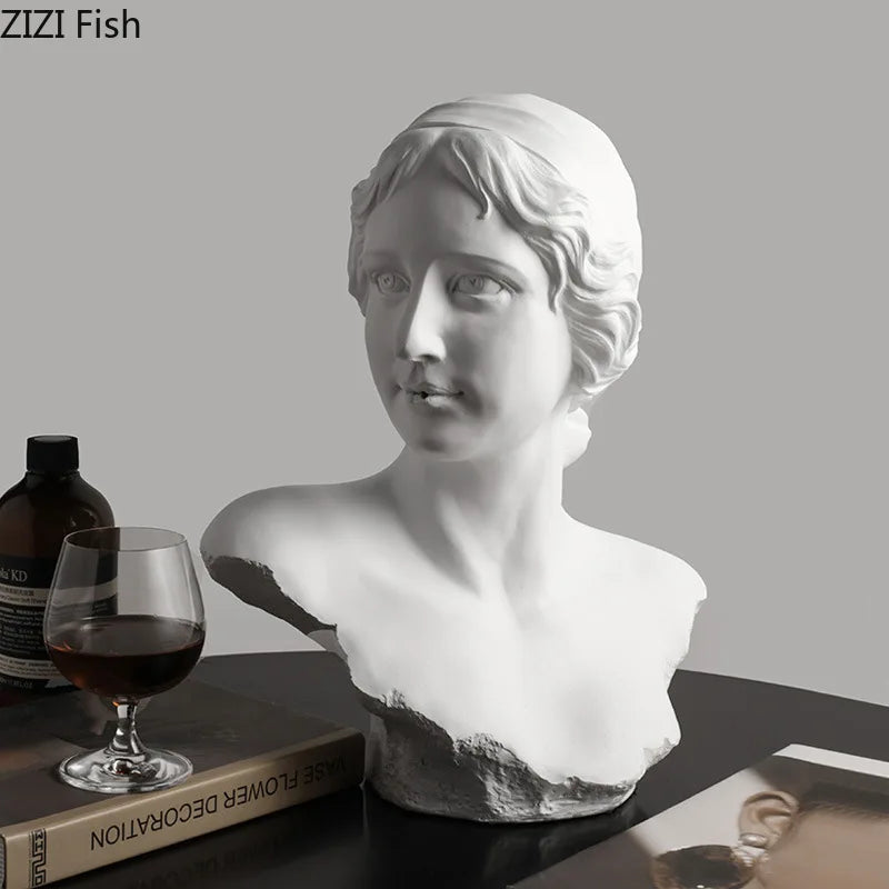 Afralia™ Venus Girl Resin Sculpture Room Aesthetics Decor