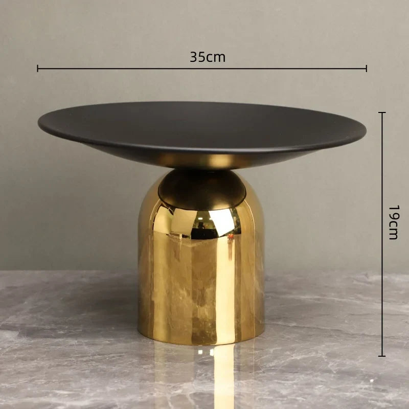 Afralia™ Metal Mushroom Golden Tray Desktop Storage Container – Tabletop Decor & Home Decoration