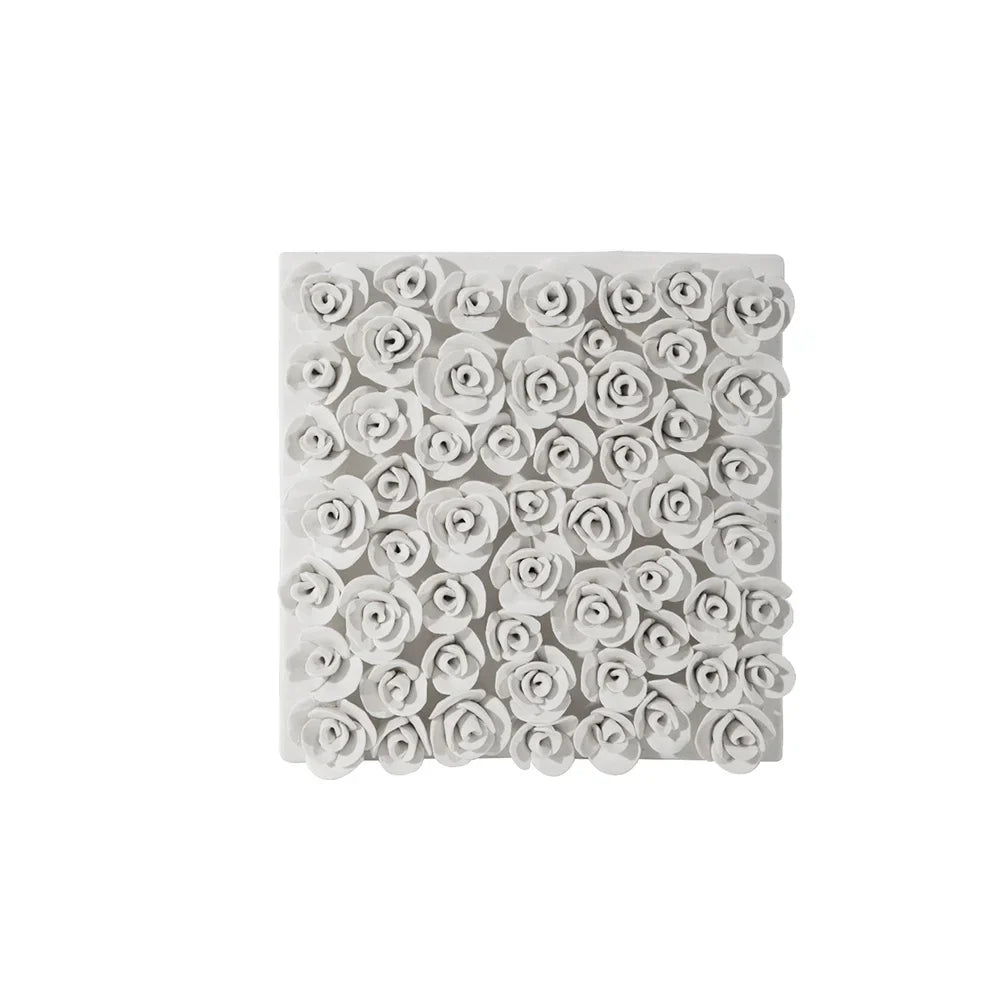 Afralia™ Petal Pendant Embossed Rose Wall Decoration Handmade Ceramic Adornment