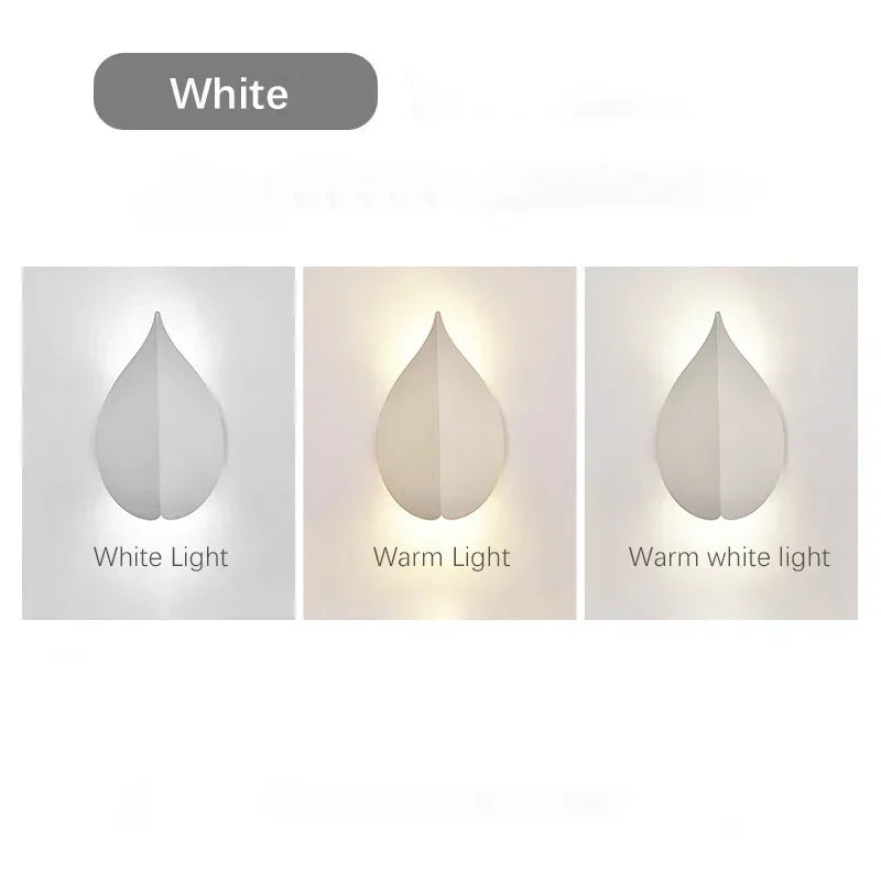 Afralia™ Nordic Leaf LED Wall Lamp for Modern Minimalist Indoor Decor