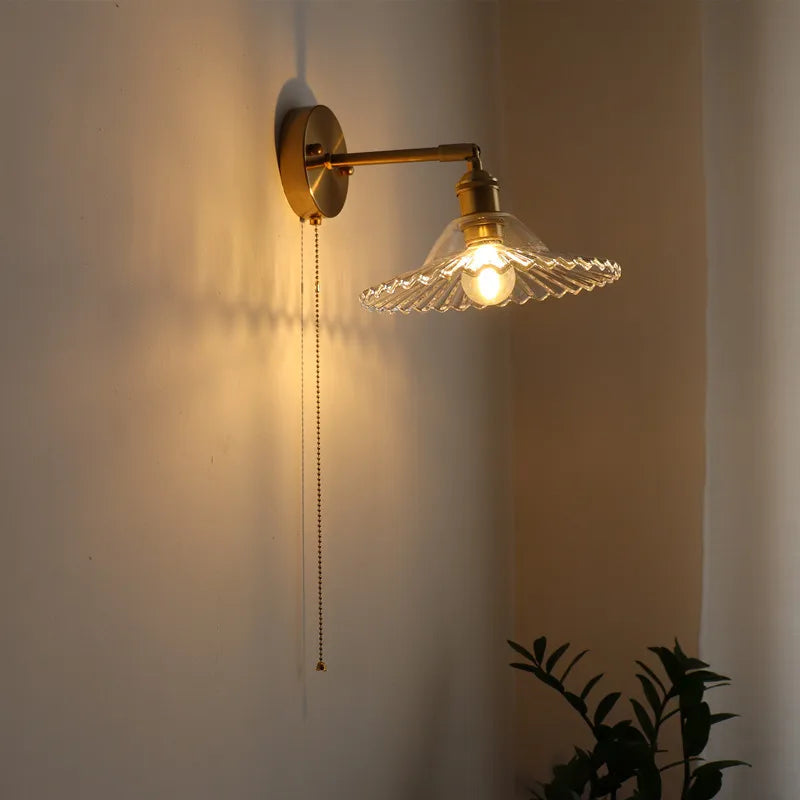 Afralia™ Modern Copper LED Wall Sconce, Nordic Design for Hallway, Living Room, Bathroom