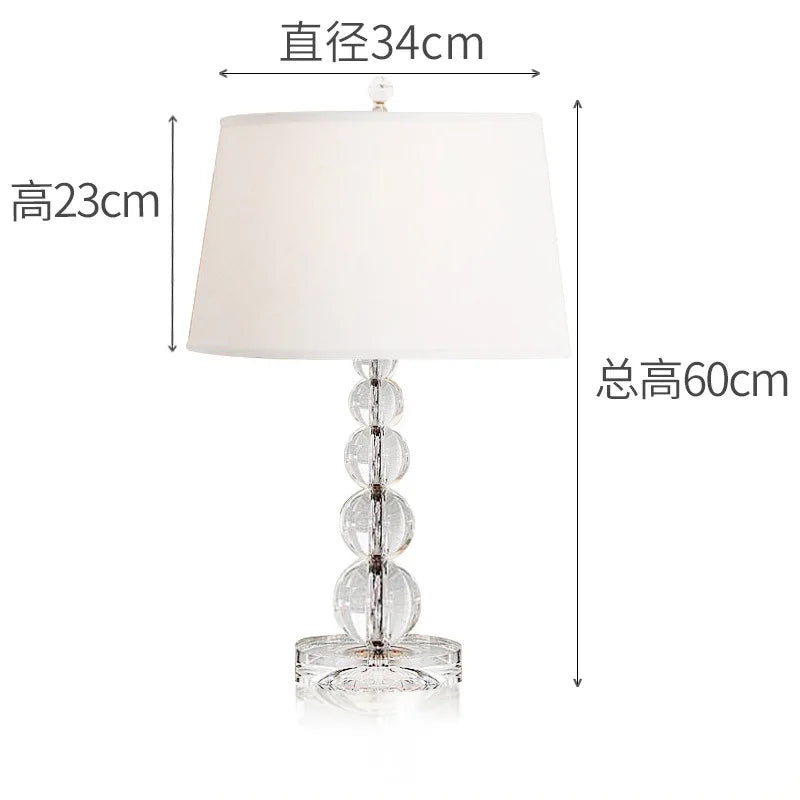 Afralia™ Modern White Crystal Ball Table Lamp LED E27 Decorative Desk Light
