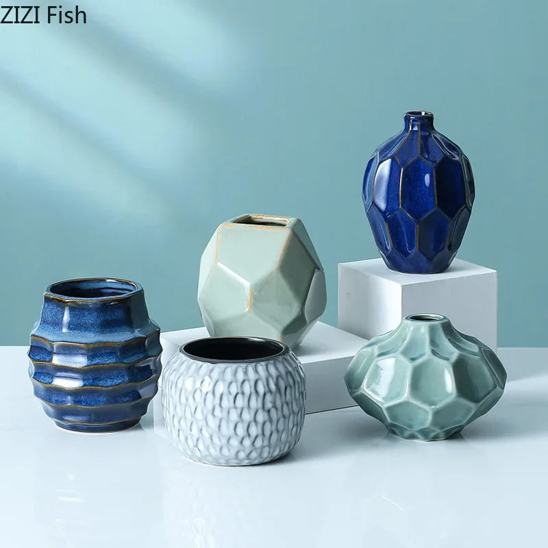 Afralia™ Ceramic Hydroponic Vase for Creative Desk Decor and Floral Arrangement