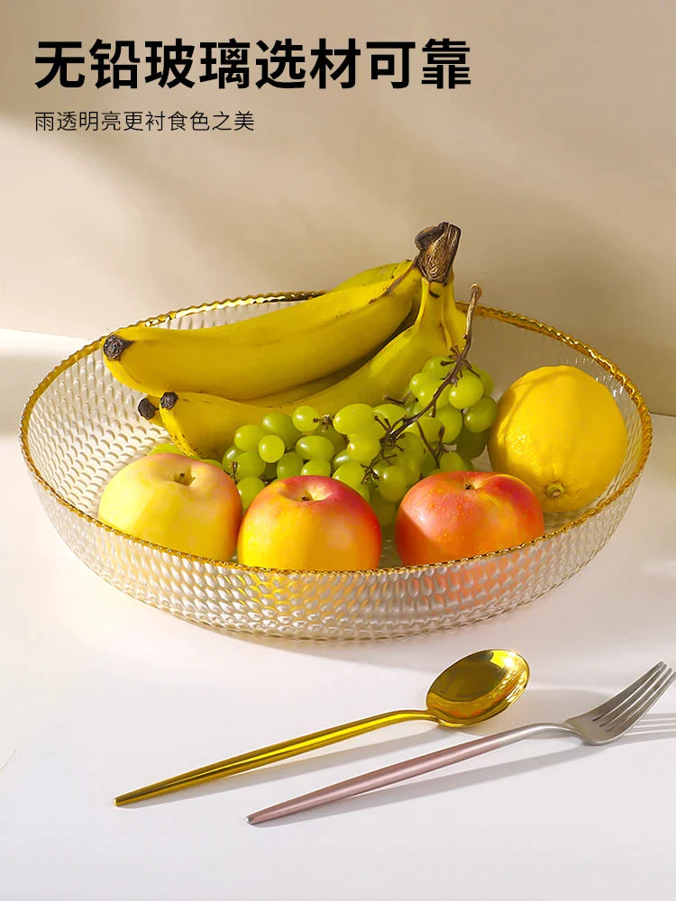 Afralia™ Glass Fruit Plate and Snack Storage Plate for Living Room