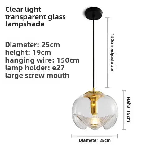 Afralia™ Nordic Style Glass Chandelier for Dining Room and Bar