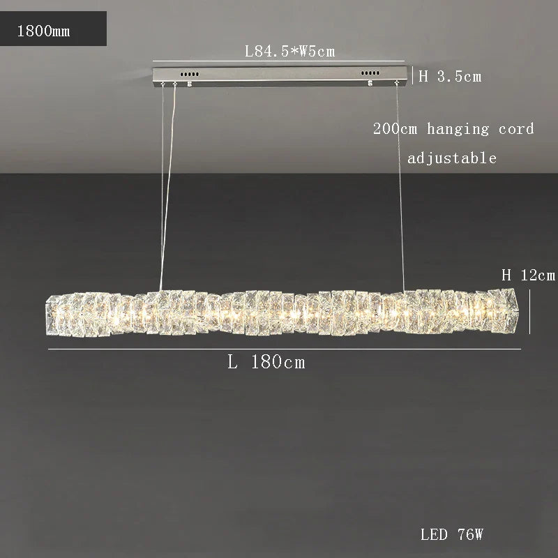 Afralia™ Glass Chandelier LED Ceiling Light Fixture Modern for Living Room Hotel Dining Hall