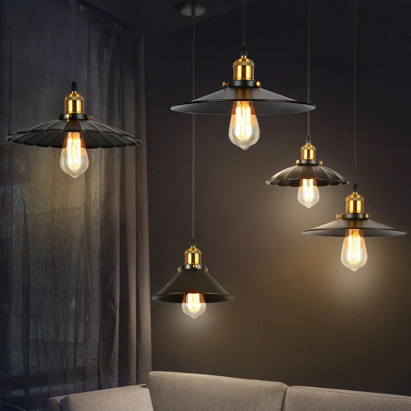 Afralia™ Industrial Loft Chandelier Pendant Lamp LED Edison Vintage Hanging Light