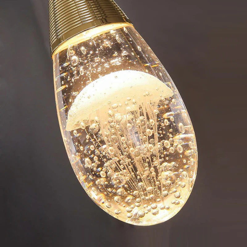 Afralia™ Crystal Spherical Chandelier: Modern Luxury Bubble Pendant Light for Bedroom