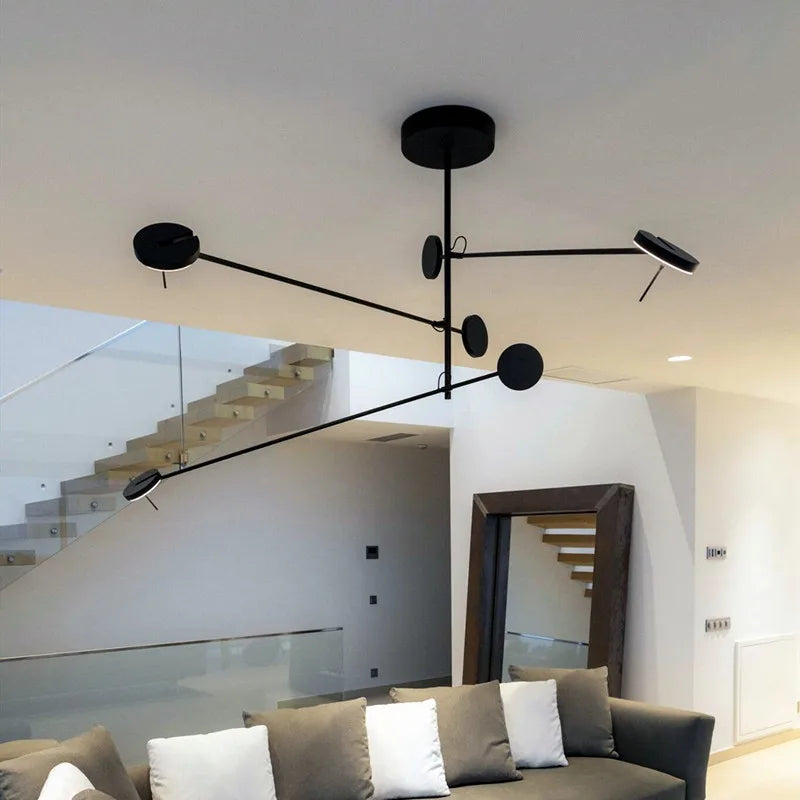 Afralia™ Minimalist Rotatable LED Chandelier: Nordic Design for Bedroom, Dining Room, Kitchen