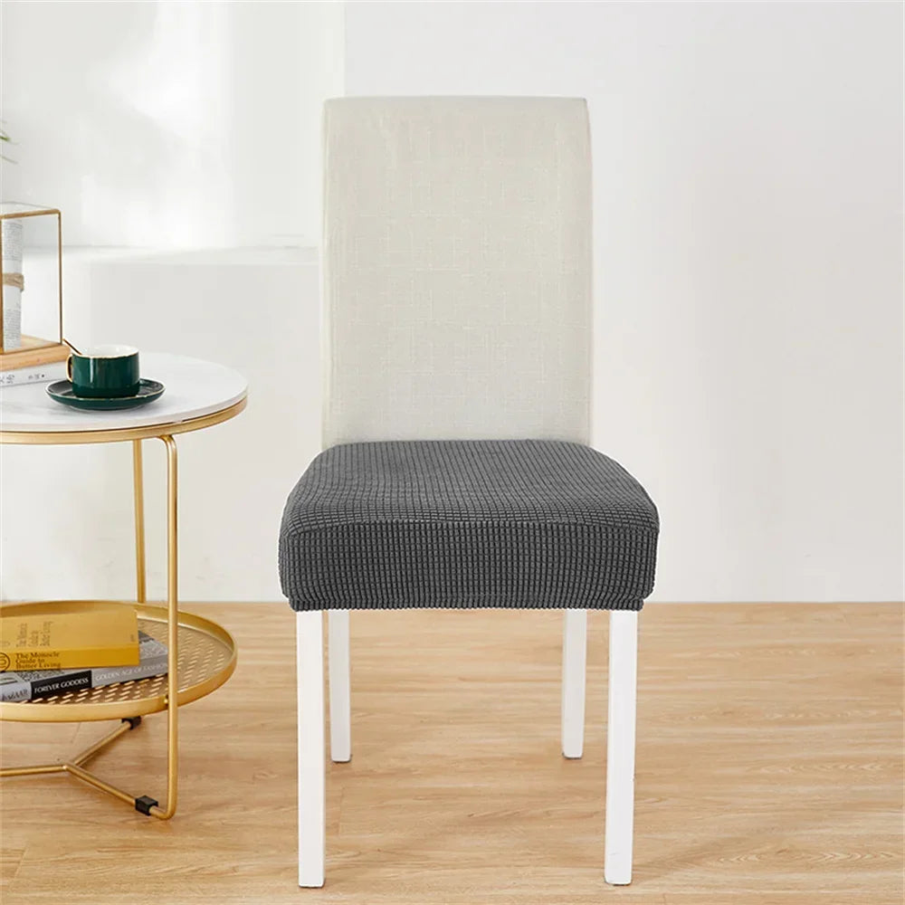 Afralia™ 15-Color Fleece Chair Cover: Elastic Slipcover for Dining Room Seat Protection