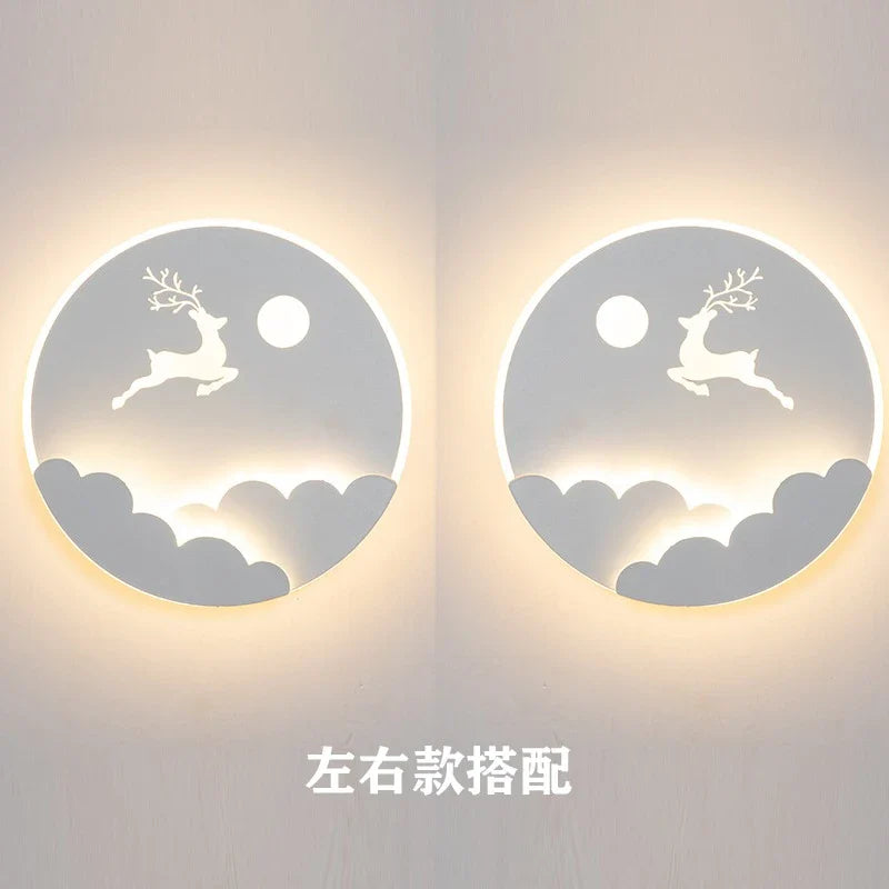 Afralia™ Nordic LED Wall Lamp for Bedroom Living Room Study Balcony Decoration