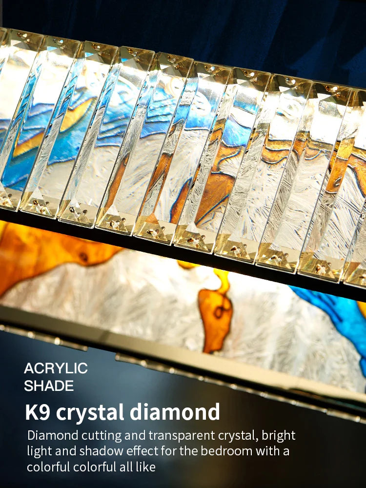 Afralia™ Crystal Chandelier Ring Light Modern Elegant Dining Living Room Lighting