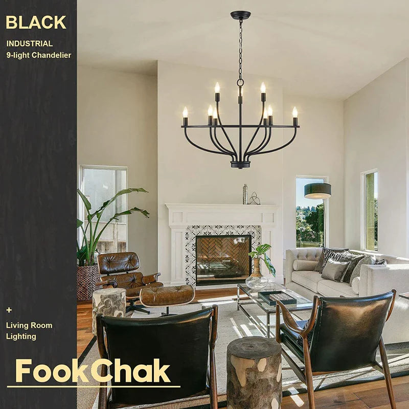 Afralia™ Retro Iron Chandelier: American Farmhouse Circular Branch Pendant Lamp for Dining & Living Room