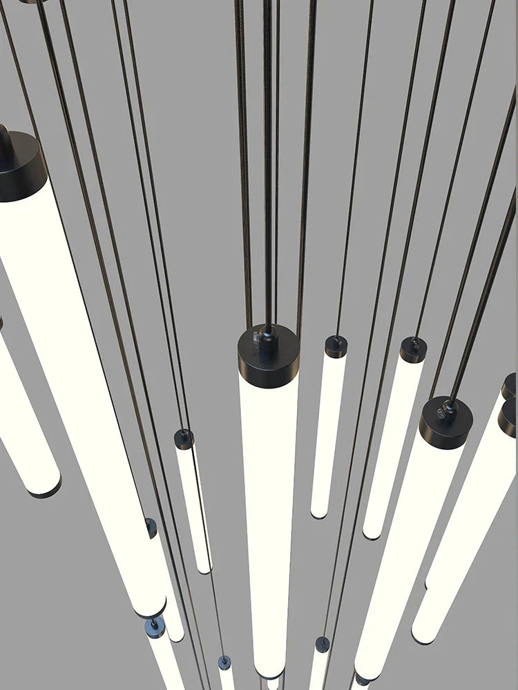 Afralia™ LED Staircase Chandelier for Home Hotel Hall Lighting