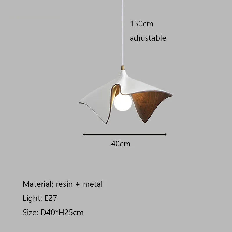 Afralia™ Retro Wood Color LED Chandelier for Restaurant Bar Dining Room