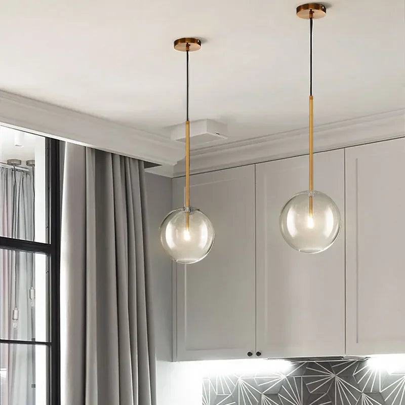 Afralia™ Transparent Glass Scandinavia Pendant Chandeliers with G4 Bulb