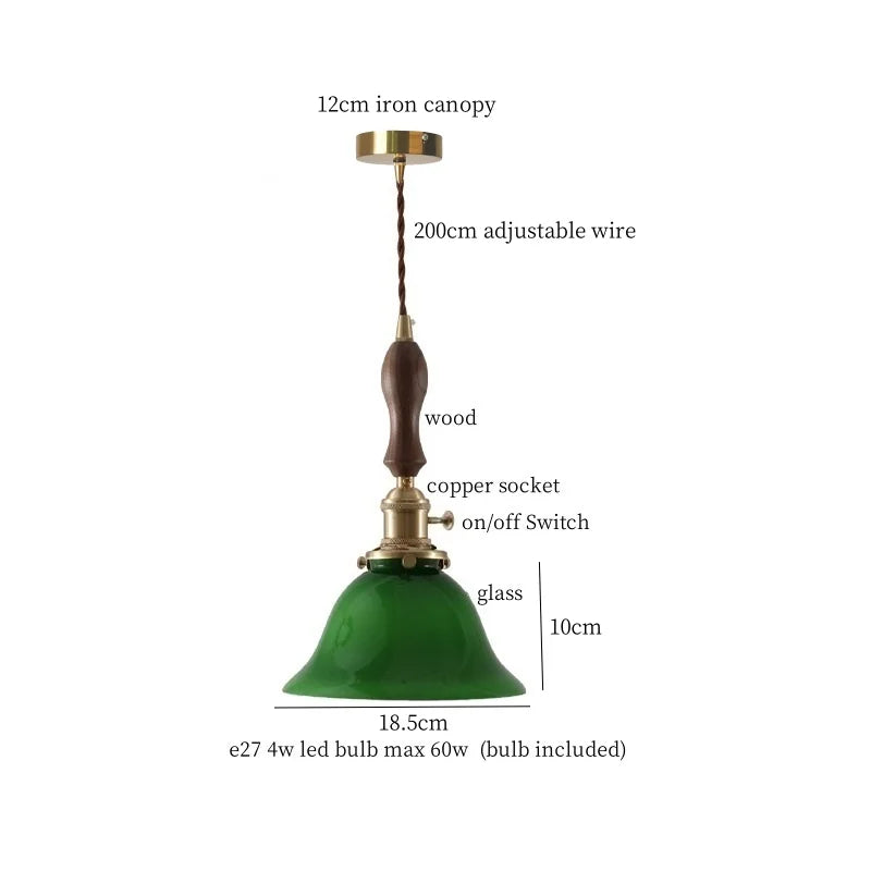 Afralia™ Amber Glass LED Hanging Lamp Japanese Vintage Pendant Lights for Bar Loft