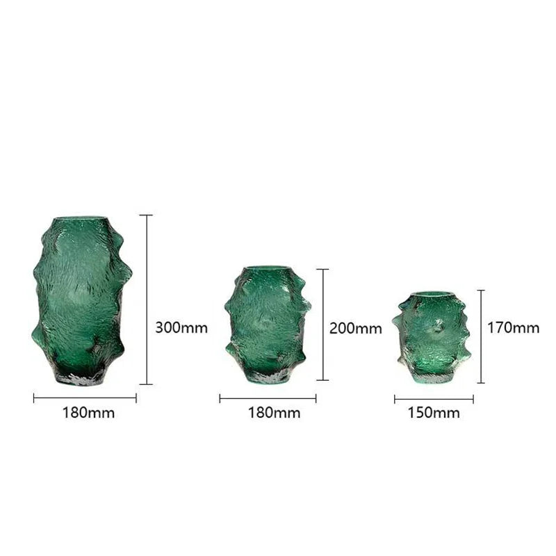 Afralia™ Green Sea Cucumber Glass Vase Terrarium for Home Decoration