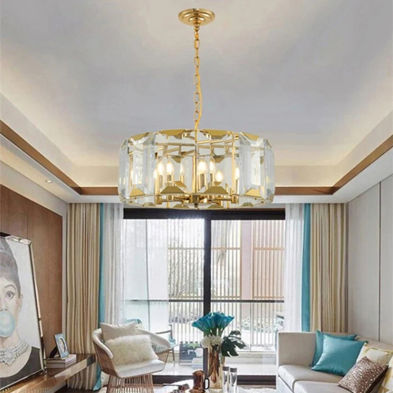 Afralia™ Crystal Pendant Chandelier - Ideal for Living Room, Bedroom, Kitchen, or Wine Shop.