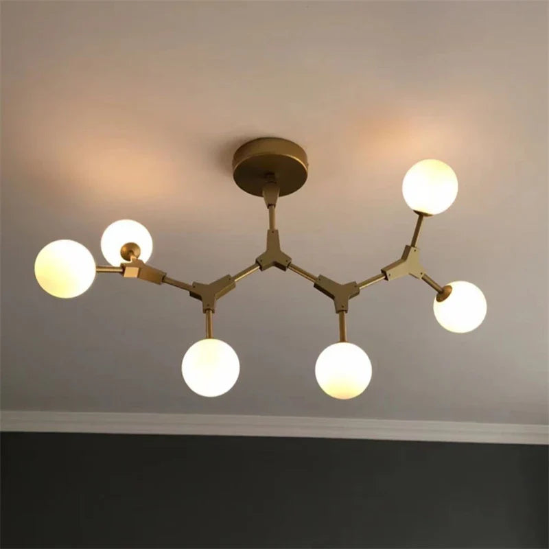 Afralia™ Iron Magic Molecular Pendant Lights for Living Room Dining Room Decor