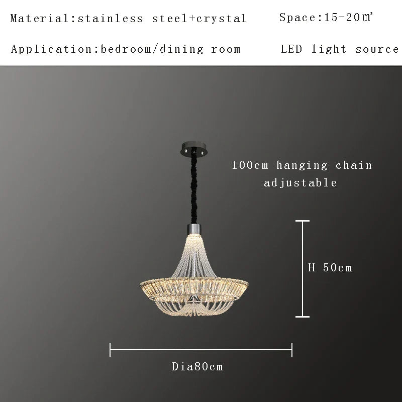 Afralia™ Crystal Ceiling Chandelier - Elegant Two-story Room Decor