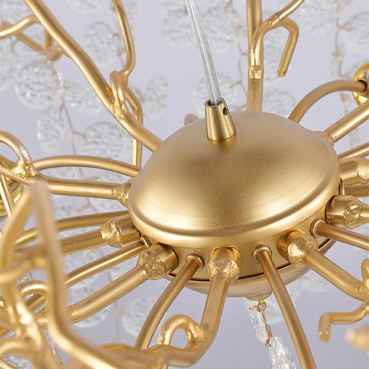 Afralia™ Modern Crystal Glass Pendant Chandelier for Living Room Dining Bedroom