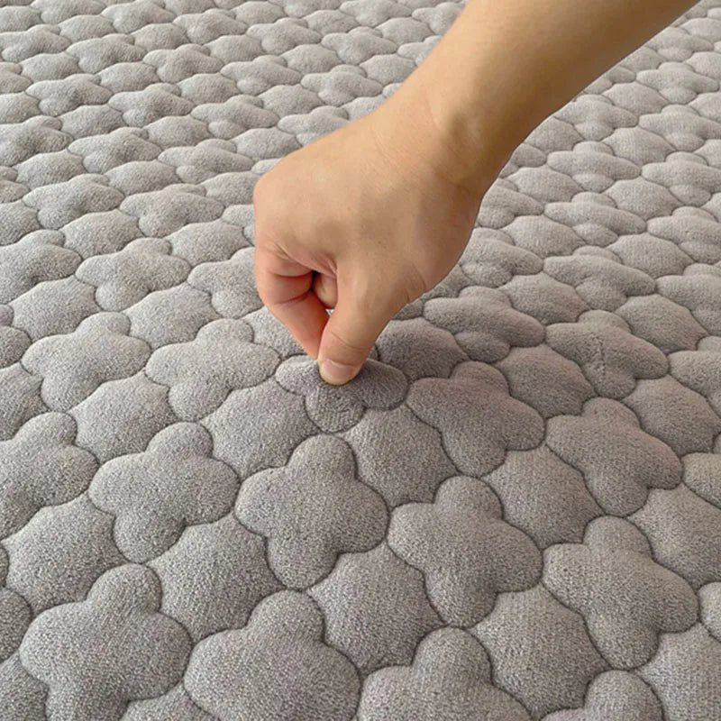 Afralia™ Antibacterial Milk Velvet Mattress, Thick & Warm with Anti-Slip Straps