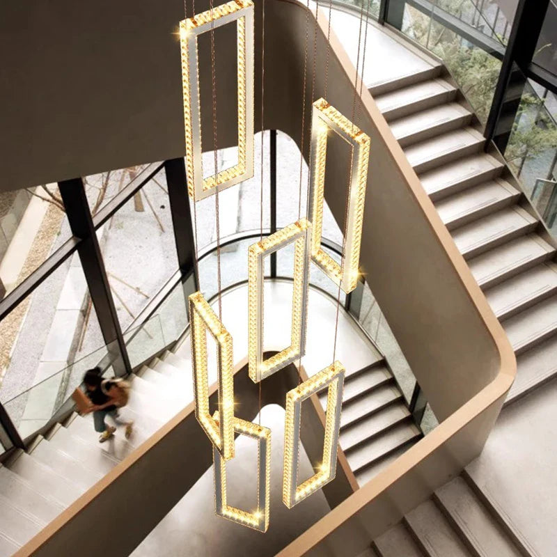 Afralia™ Crystal Pendant Lights: Modern Smart Indoor Lighting for Living Room, Dining Room